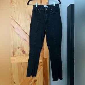 Abercrombie & Fitch Women's Curve Love The Skinny Split Hem Jeans